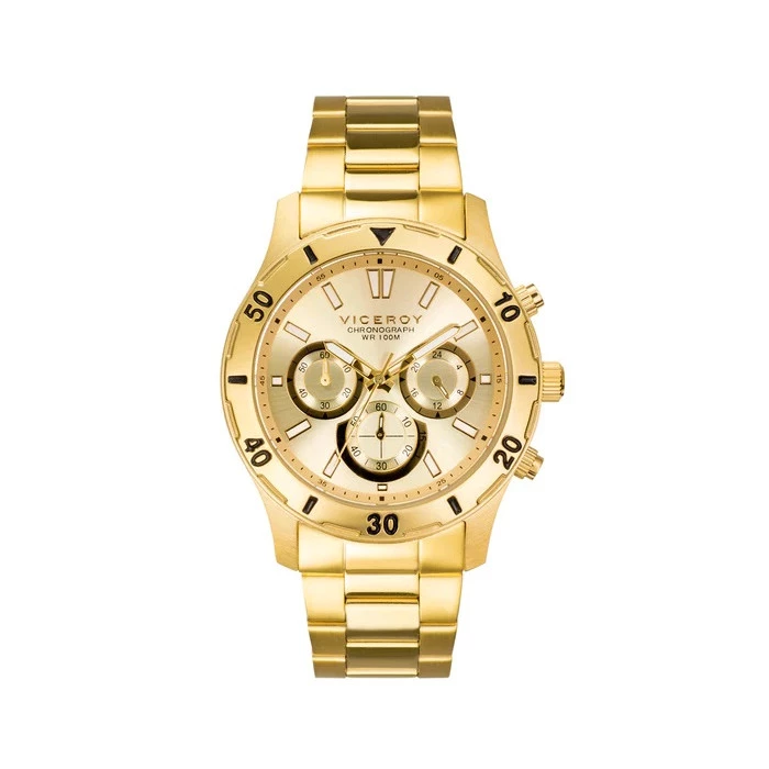 Reloj Viceroy 401135-97 crono acero dorado hombre
