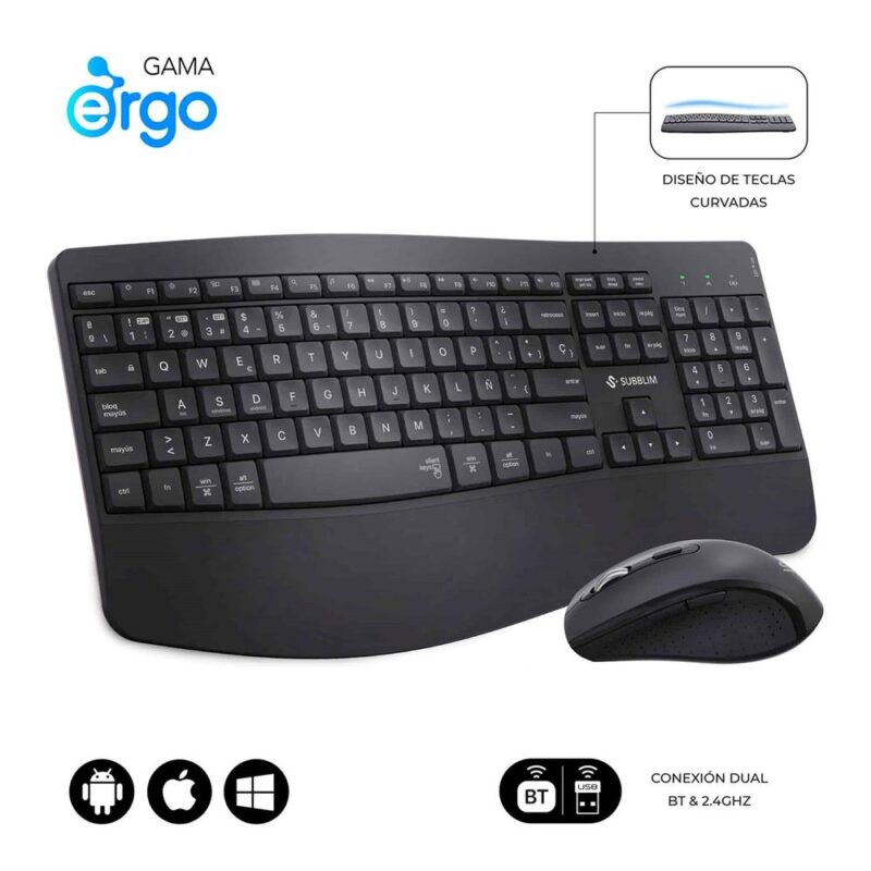 Teclado + ratón subblim combo dual office