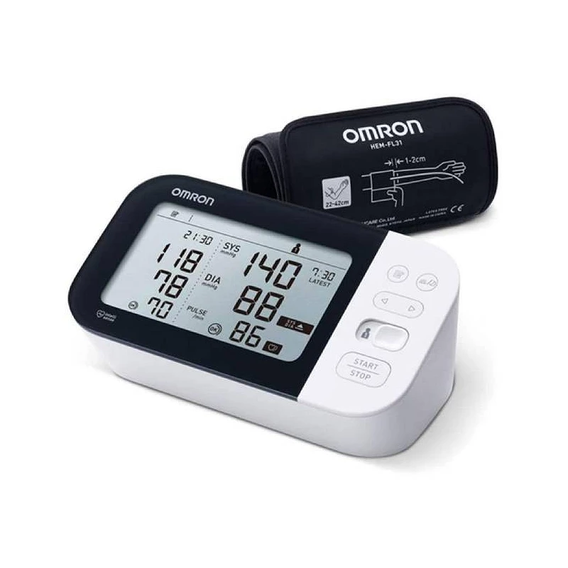 Tensiómetro Omron M7 Intelli IT HEM7361T-EBK - Tensiómetro digital de brazo