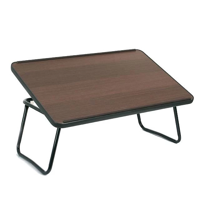Mesita para cama con atril marrón